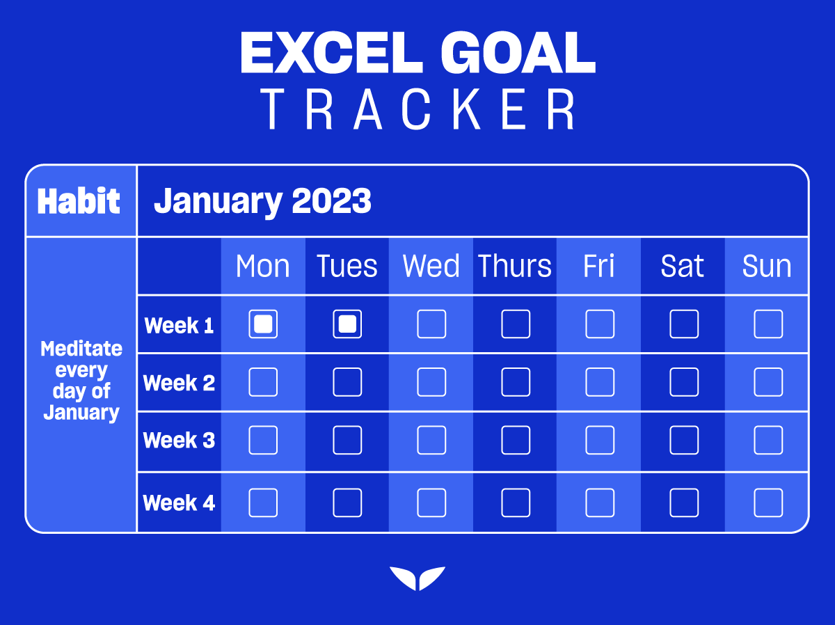 excel goal tracker chart