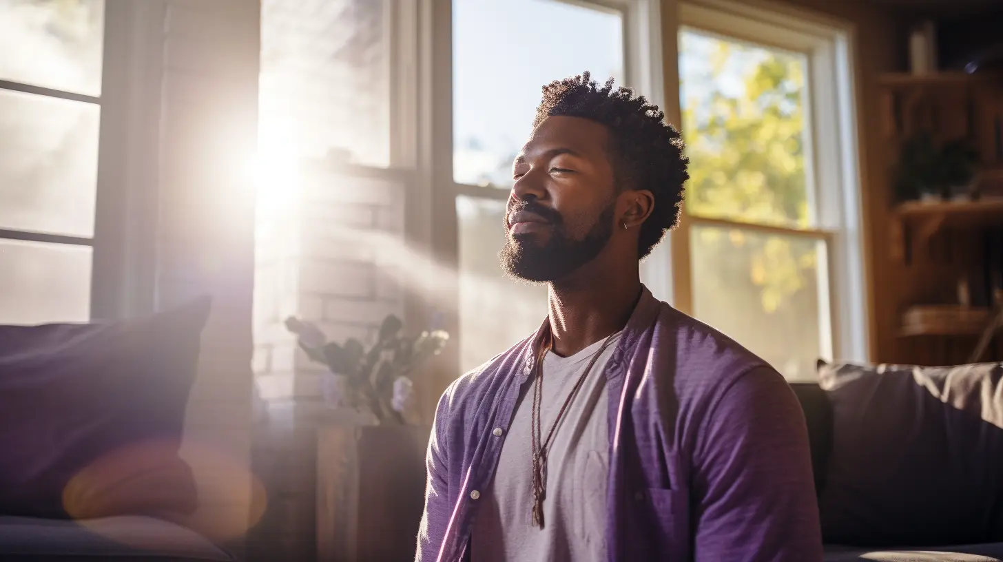 A man meditating to honor World Mental Health Day